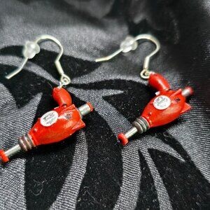 Handmade Fallout Thirst Zapper Inspired 925 Sterling Silver Ear Hook Wires